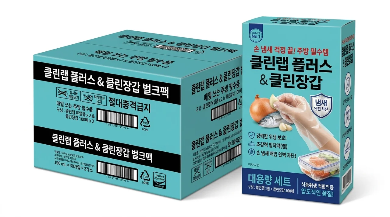 손에 냄새 밸 걱정 끝! 주방 필수템 크린랩 플러스 크린장갑의 압도적 퀄리티