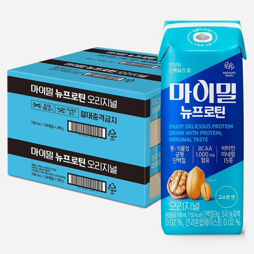 마이밀 뉴프로틴 오리지널 드링크, 190ml, 60개