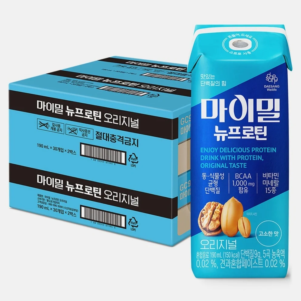 마이밀 뉴프로틴 오리지널 드링크, 190ml, 60개